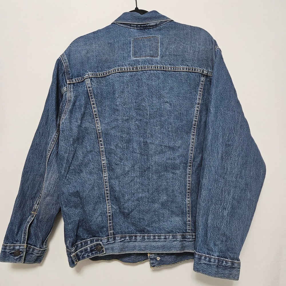 VTG Style Levi's Relaxed Denim Trucker Jacket Retro 90s Indigo Blue Grunge L - Picture 2 of 12